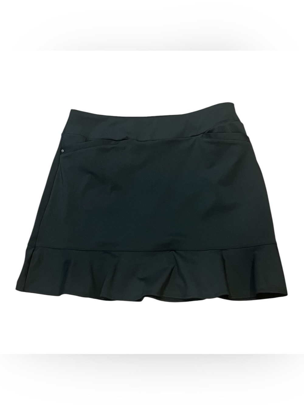 360 by Tail Black Ruffle-Hem Golf Athletic Skort Pockets Classic Size Medium